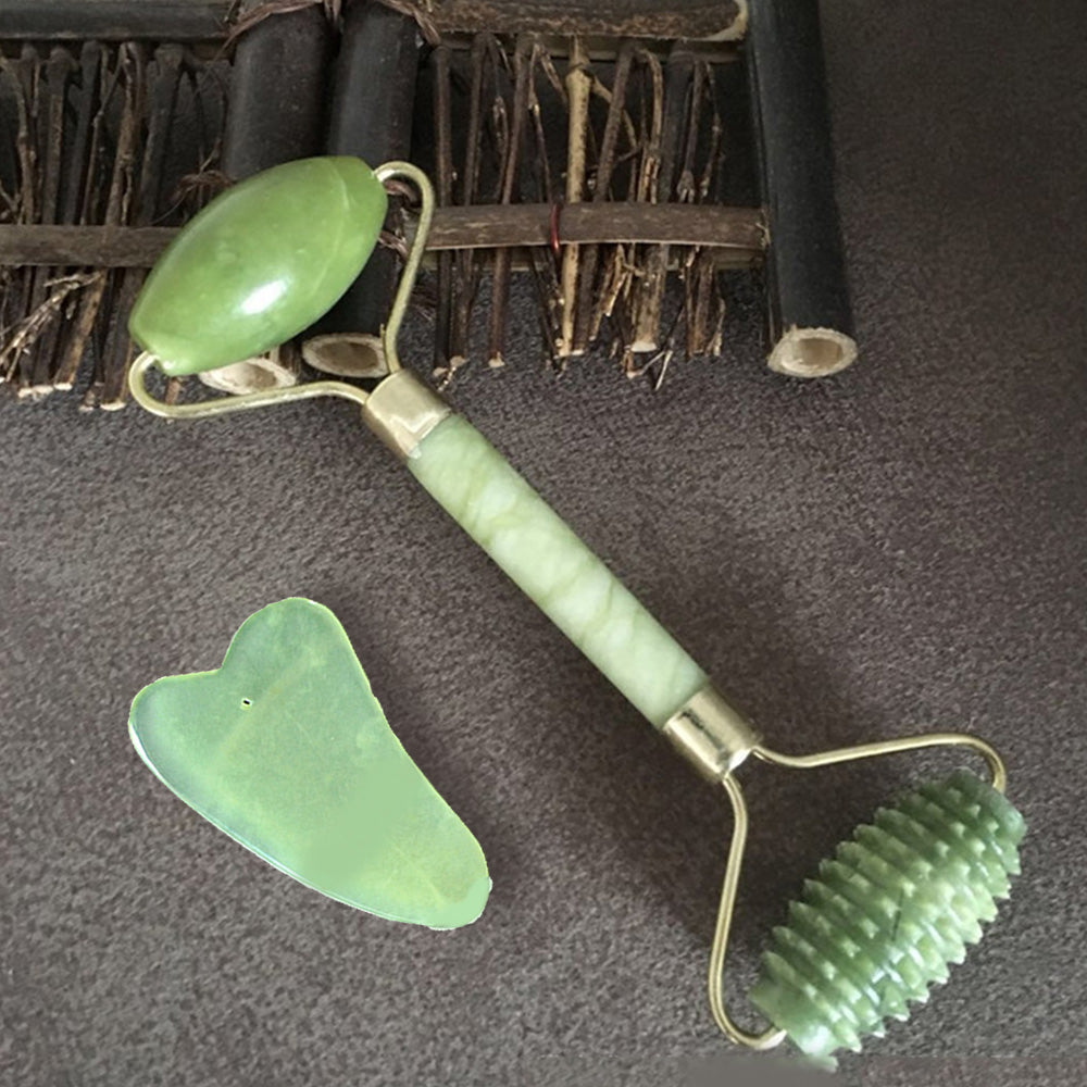 Purely You™ Jade Beauty Roller and Gua Sha Massager Tool