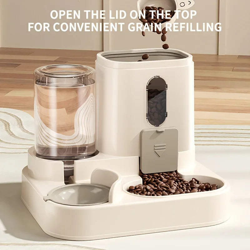 2 in 1 Dog and Cat Feeder with Water Dispenser