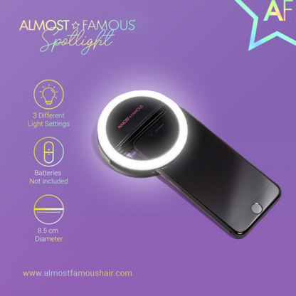 Purely You™ Almost Famous Spotlight Selfie Light – Black