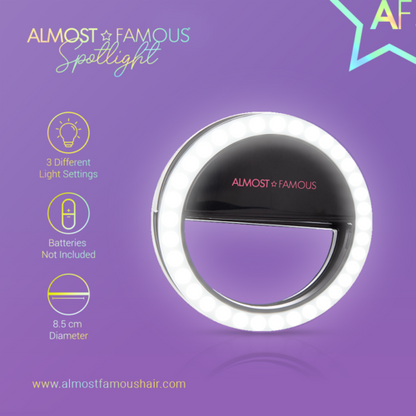 Purely You™ Almost Famous Spotlight Selfie Light – Black