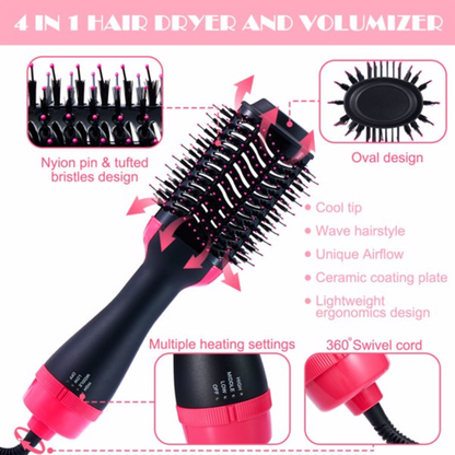 Purely You™ Hair Dryer Hot Air Brush Styler and Volumizer Hair Straightener